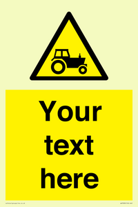 Custom warning farm machinery